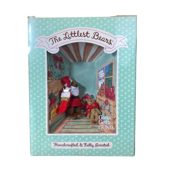 Gund Other - Vintage Gund The Littlest Bears 7010 Santa Claus And Elf